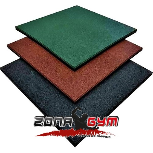 PISO  DE CAUCHO TIPO LOSETA - VARIOS COLORES 